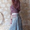 pantalon ample yoga danse meditation indien soie hippie boheme
