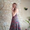 robe soie indienne dos-nu bohème hippie