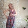 robe soie indienne dos-nu bohème hippie