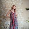 robe soie indienne dos-nu bohème hippie