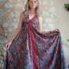 robe soie indienne dos-nu bohème hippie