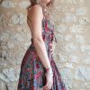 robe soie indienne dos-nu bohème hippie