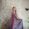 robe soie indienne dos-nu bohème hippie