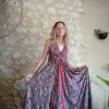 robe soie indienne dos-nu bohème hippie