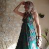 robe longue soie dos-nu indienne plage