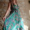 robe longue soie dos-nu indienne plage