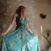 robe longue soie dos-nu indienne plage