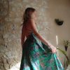 robe longue soie dos-nu indienne plage