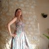robe longue dos-nu soie hippie bohème indienne