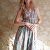 robe longue dos-nu soie hippie bohème indienne