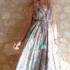 robe longue dos-nu soie hippie bohème indienne