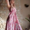 robe longue indienne dos-nu soie