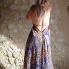 robe longue été dos-nu soie indienne méditation yoga