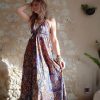 robe longue été dos-nu soie indienne méditation yoga