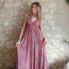 robe bohème ethnique indienne soie dos-nu glamour