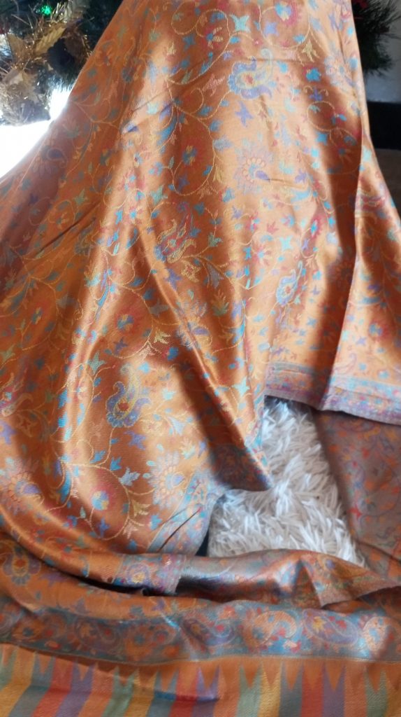 écharpe soie laine inde