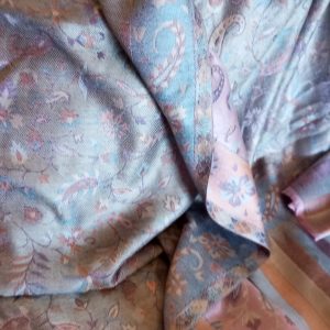 étole écharpe en soie et laine d'Inde réversible wide wild heart