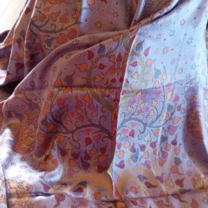 étole écharpe en soie et laine d'Inde réversible wide wild heart