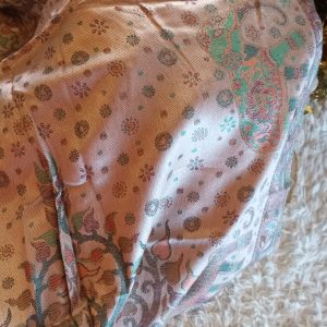 étole écharpe en soie et laine d'Inde réversible wide wild heart