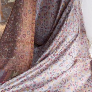 étole écharpe en soie et laine d'Inde réversible wide wild heart