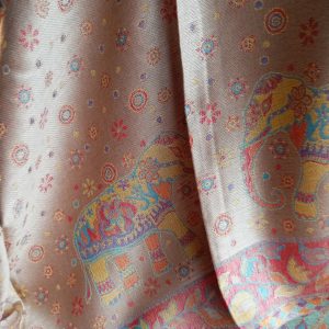 étole écharpe en soie et laine d'Inde réversible wide wild heart