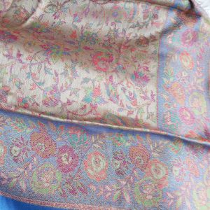 étole écharpe en soie et laine d'Inde réversible wide wild heart