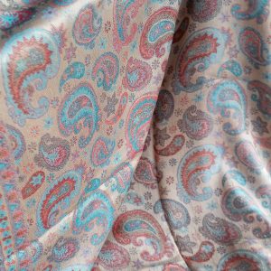 étole écharpe en soie et laine d'Inde réversible wide wild heart