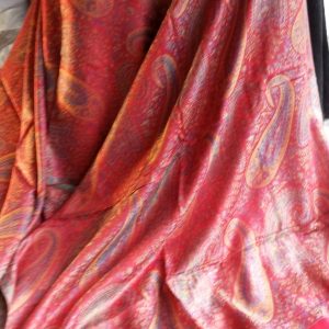 étole écharpe en soie et laine d'Inde réversible wide wild heart