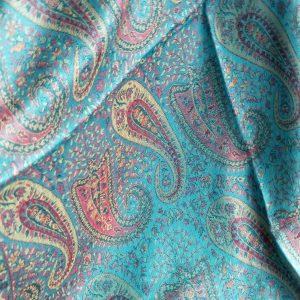 étole écharpe en soie et laine d'Inde réversible wide wild heart