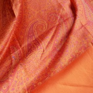 étole écharpe en soie et laine d'Inde réversible wide wild heart