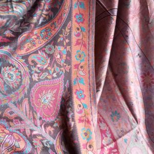 étole écharpe en soie et laine d'Inde réversible wide wild heart