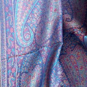 étole écharpe en soie et laine d'Inde réversible wide wild heart